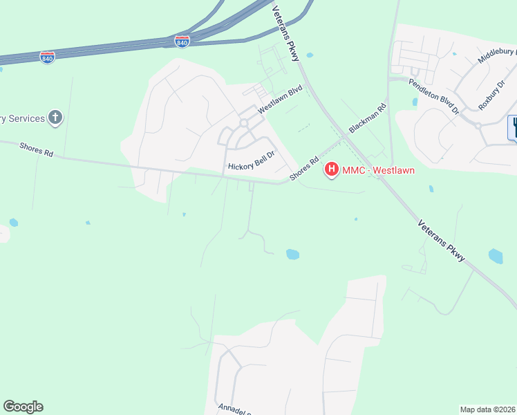 map of restaurants, bars, coffee shops, grocery stores, and more near 3431 Shores Road in Murfreesboro