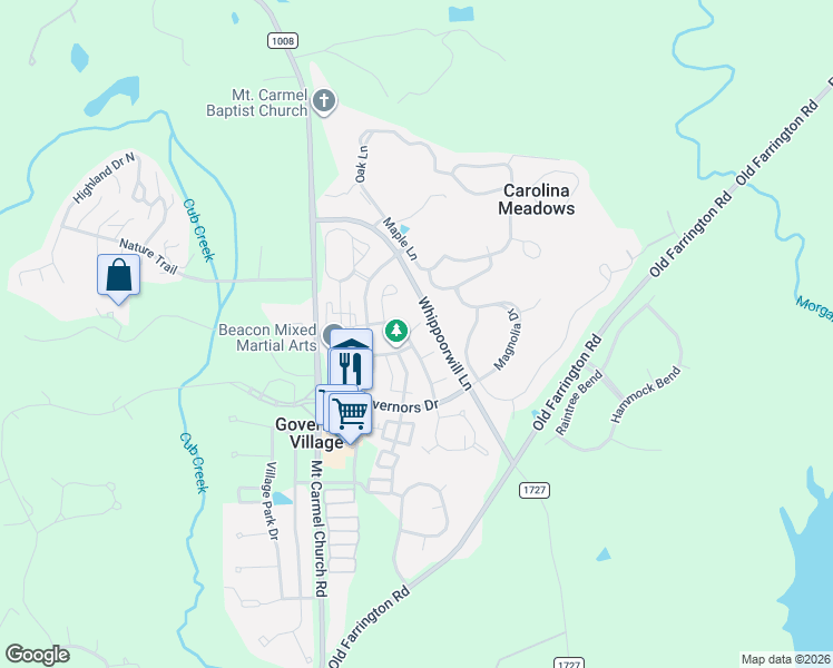 map of restaurants, bars, coffee shops, grocery stores, and more near 10029 David Stone Drive in Chapel Hill