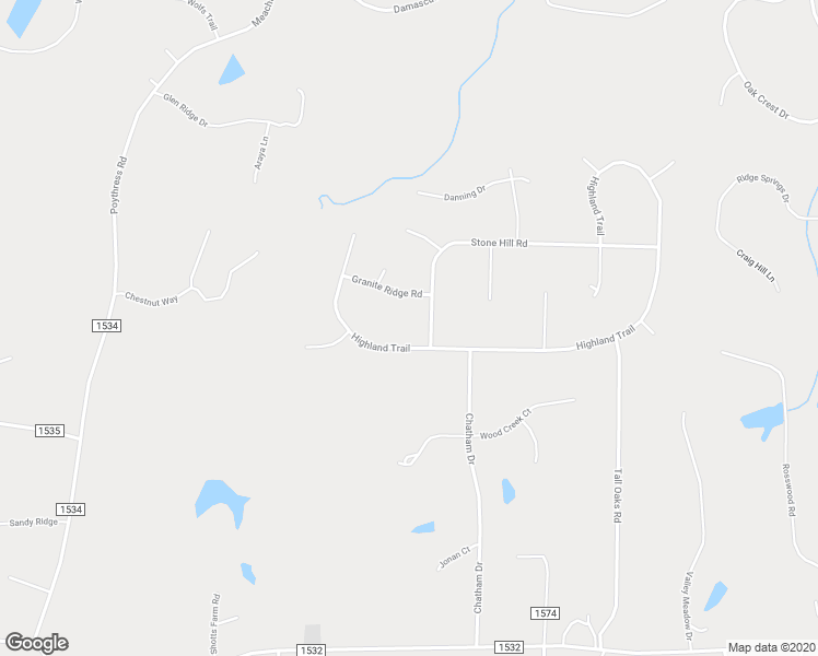map of restaurants, bars, coffee shops, grocery stores, and more near 309 Highland Trail in Chapel Hill