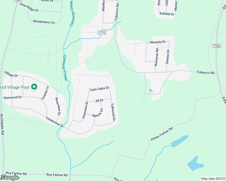map of restaurants, bars, coffee shops, grocery stores, and more near 3710 Jill Drive in Trinity