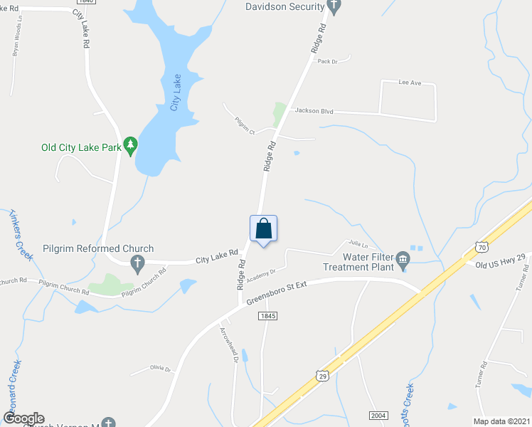 map of restaurants, bars, coffee shops, grocery stores, and more near 416 Ridge Road in Lexington