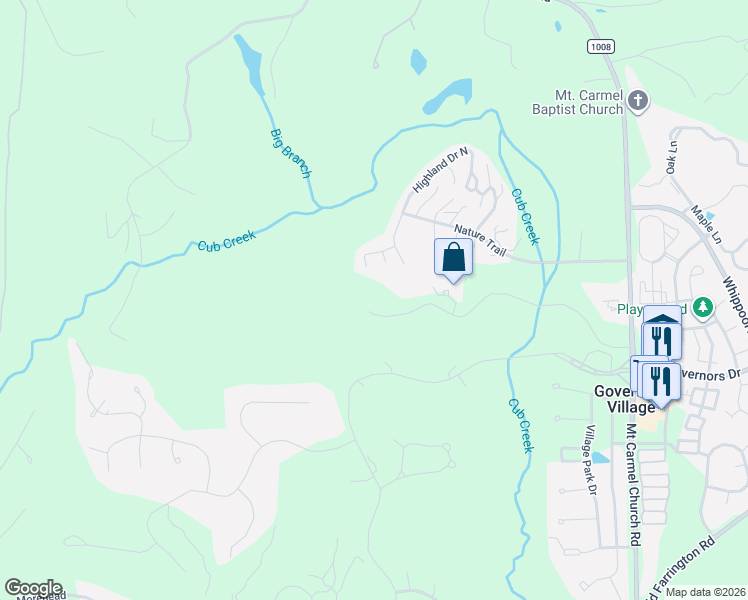 map of restaurants, bars, coffee shops, grocery stores, and more near 658 Edwards Ridge Road in Chapel Hill