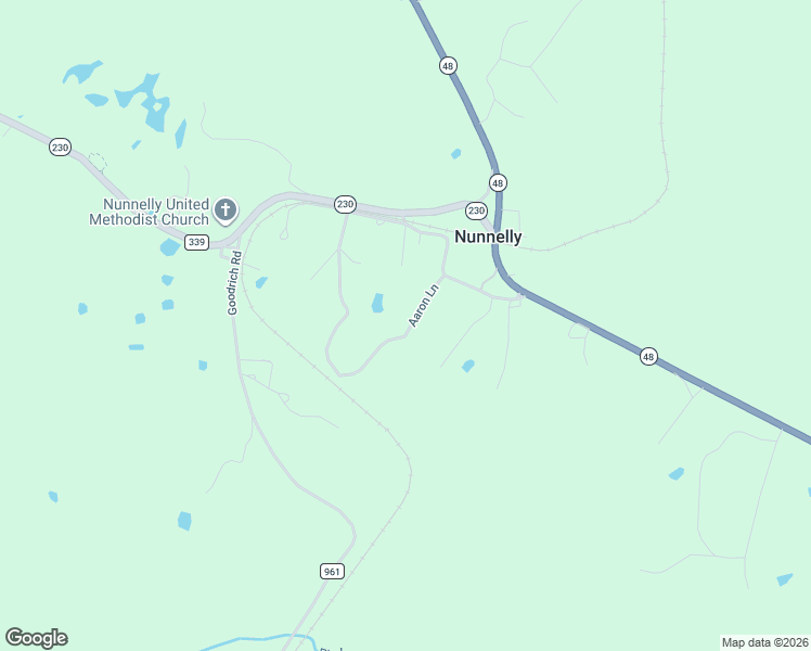 map of restaurants, bars, coffee shops, grocery stores, and more near 11531 Aaron Lane in Nunnelly
