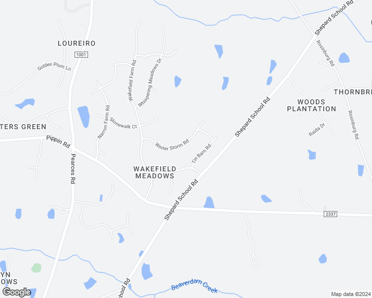 map of restaurants, bars, coffee shops, grocery stores, and more near 2640 Winter Storm Road in Zebulon