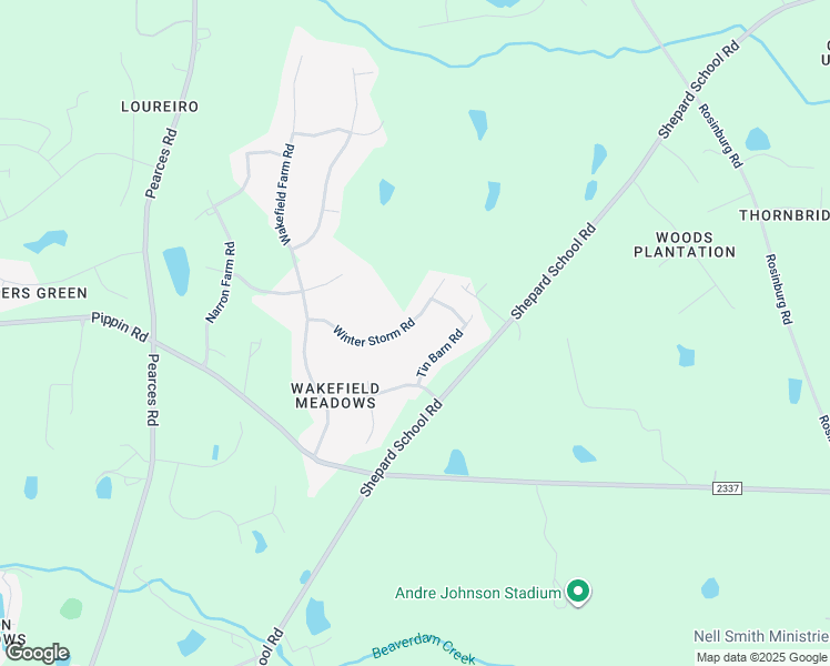 map of restaurants, bars, coffee shops, grocery stores, and more near 2644 Winter Storm Road in Zebulon