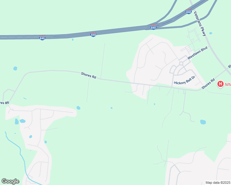 map of restaurants, bars, coffee shops, grocery stores, and more near 3879 Shores Rd in Murfreesboro