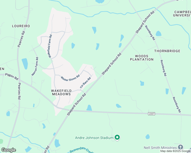 map of restaurants, bars, coffee shops, grocery stores, and more near 1236 Tin Barn Road in Zebulon