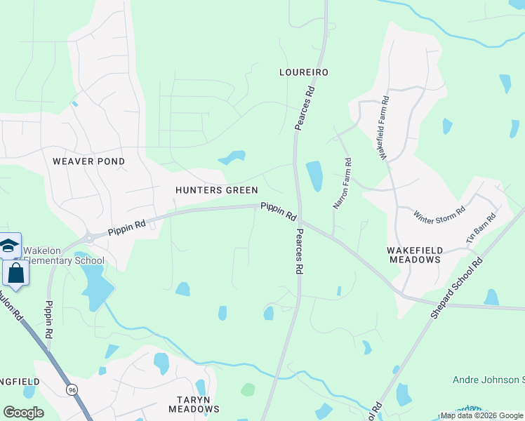 map of restaurants, bars, coffee shops, grocery stores, and more near 2928 Greenridge View Lane in Zebulon