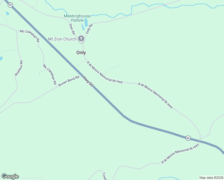 map of restaurants, bars, coffee shops, grocery stores, and more near R W Moore Memorial Rt Highway in Only
