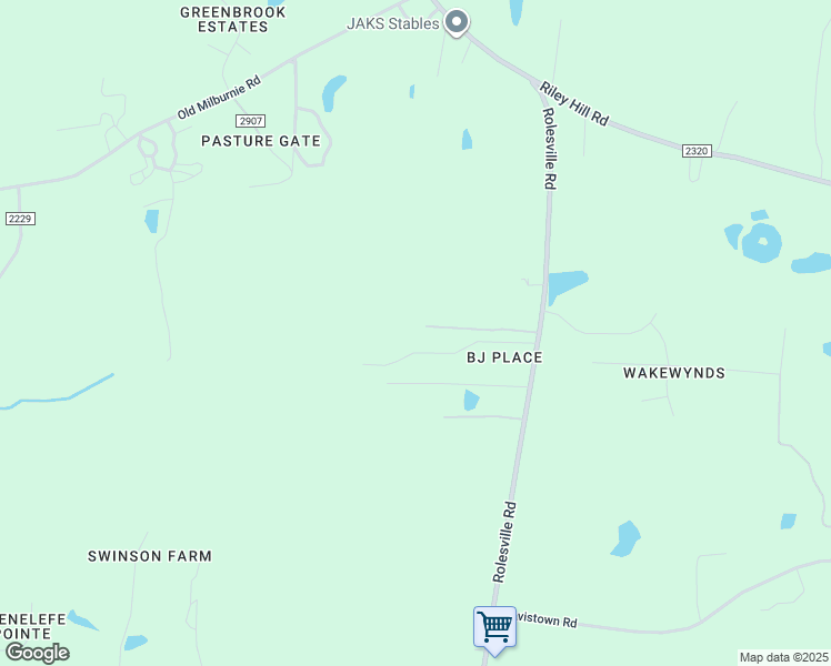 map of restaurants, bars, coffee shops, grocery stores, and more near 5708 Teaco Drive in Wendell