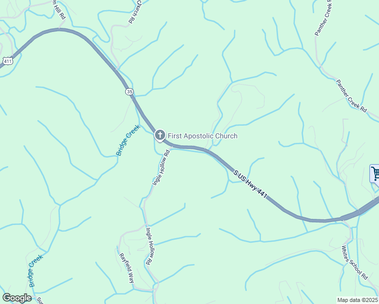 map of restaurants, bars, coffee shops, grocery stores, and more near 2437 Chapman Highway in Sevierville