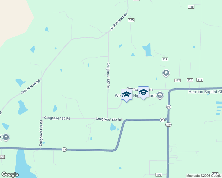 map of restaurants, bars, coffee shops, grocery stores, and more near 244 County Road 127 in Cash