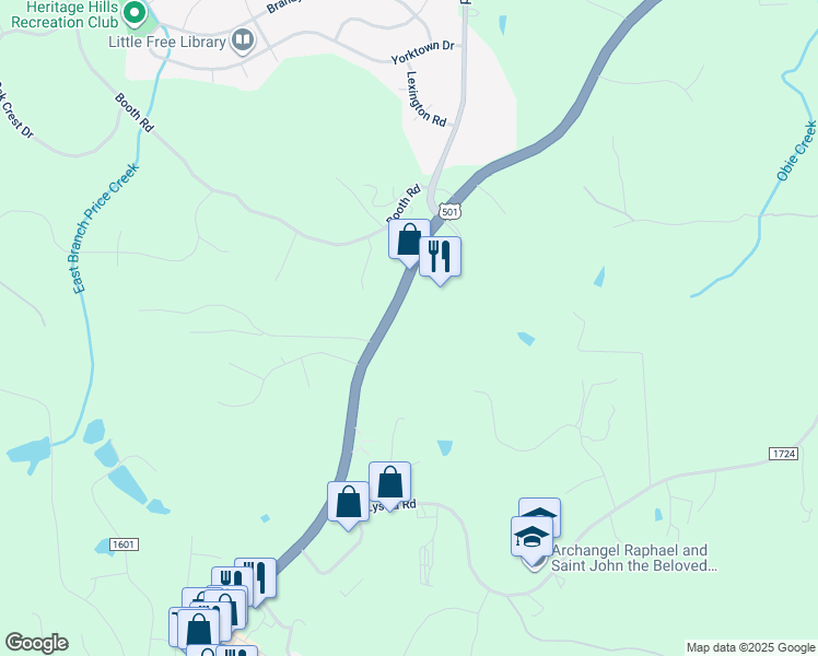 map of restaurants, bars, coffee shops, grocery stores, and more near 12330 U.S. 15 in Chapel Hill