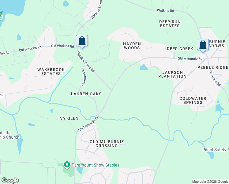 map of restaurants, bars, coffee shops, grocery stores, and more near 3900 Old Milburnie Road in Raleigh
