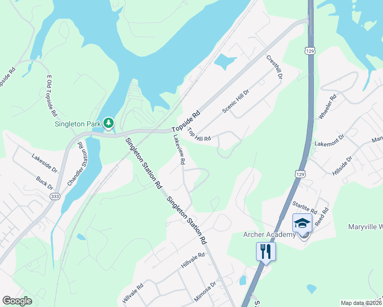 map of restaurants, bars, coffee shops, grocery stores, and more near 4714 Lakeview Road in Louisville