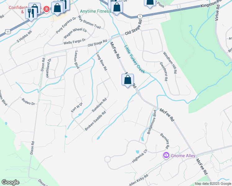 map of restaurants, bars, coffee shops, grocery stores, and more near 321 Long Bow Road in Knoxville