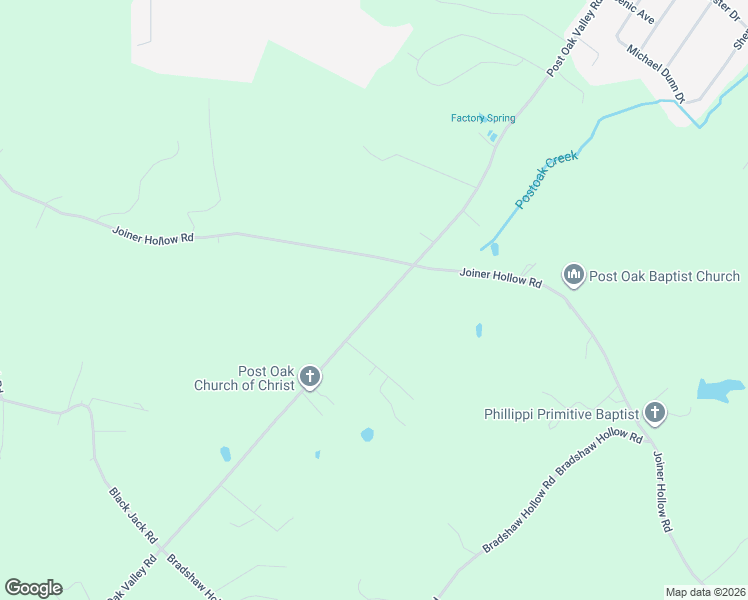 map of restaurants, bars, coffee shops, grocery stores, and more near 1124 Post Oak Valley Road in Rockwood