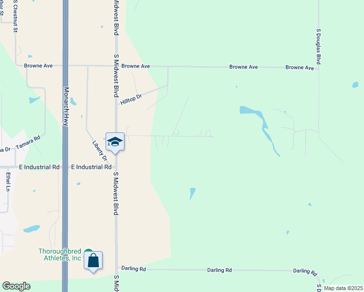 map of restaurants, bars, coffee shops, grocery stores, and more near 3301 2 Creeks Road in Guthrie