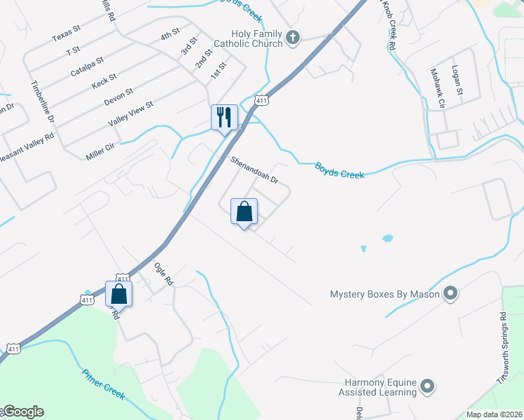 map of restaurants, bars, coffee shops, grocery stores, and more near 216 Virginia Dr in Seymour