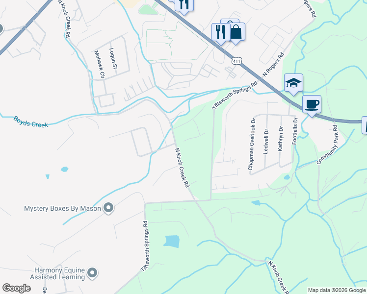 map of restaurants, bars, coffee shops, grocery stores, and more near 926 Long John Trce in Seymour