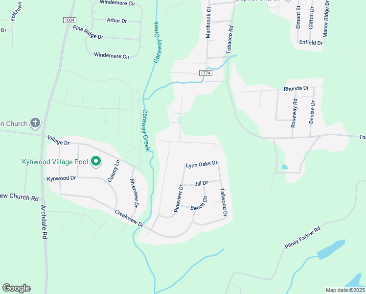 map of restaurants, bars, coffee shops, grocery stores, and more near 3589 Wood Village Drive in Trinity