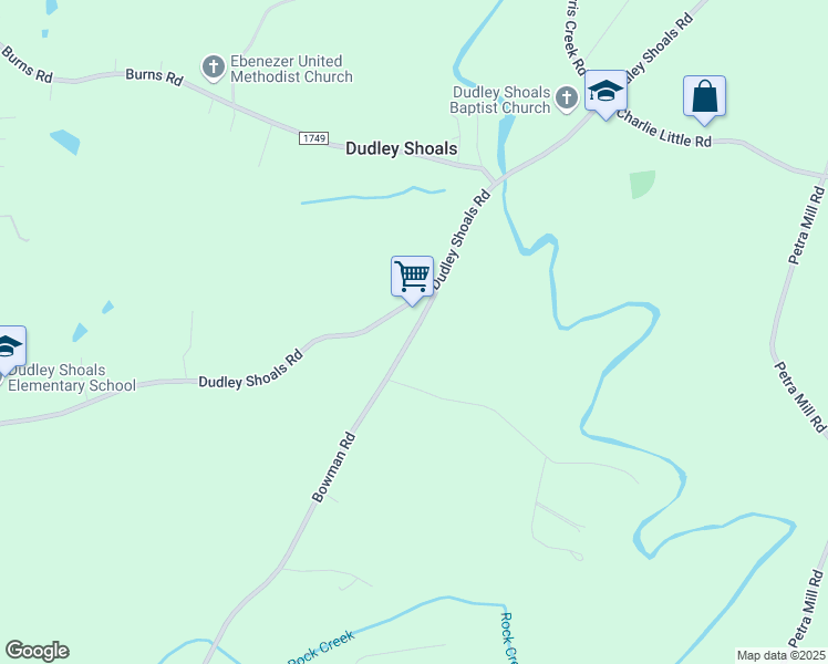 map of restaurants, bars, coffee shops, grocery stores, and more near 3146 Bowman Road in Granite Falls