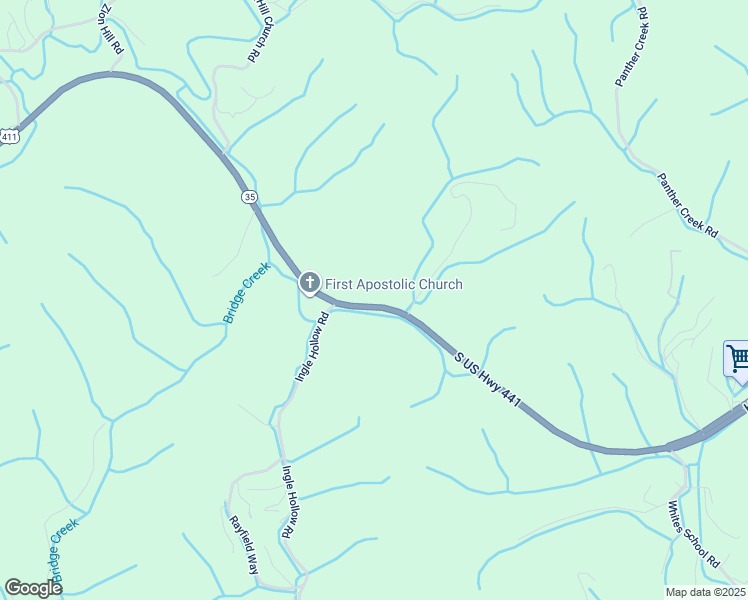 map of restaurants, bars, coffee shops, grocery stores, and more near 2437 Chapman Highway in Sevierville