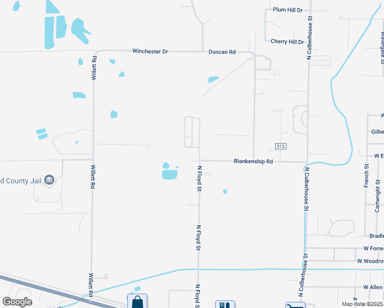 map of restaurants, bars, coffee shops, grocery stores, and more near 1214 Blankenship Road in Jonesboro