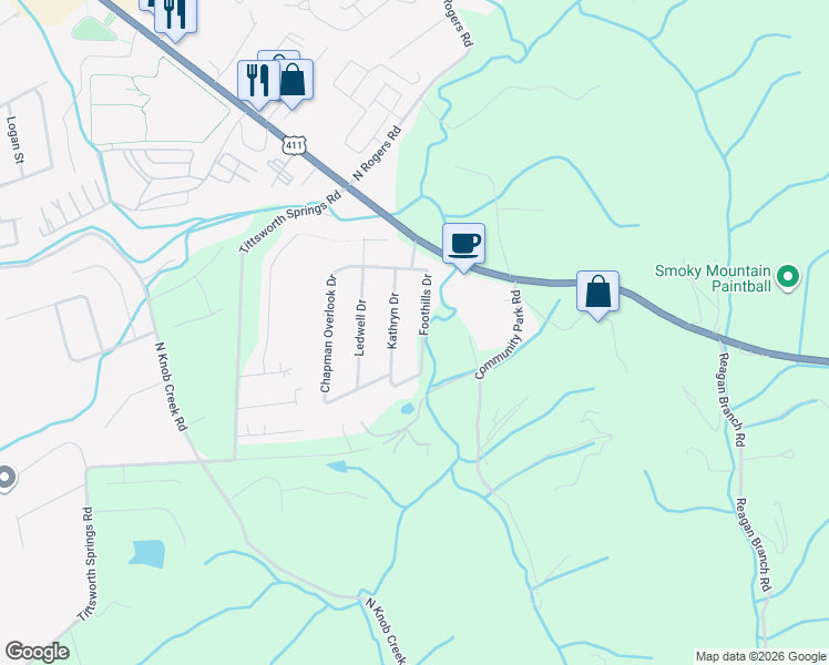 map of restaurants, bars, coffee shops, grocery stores, and more near 239 Kathryn Drive in Seymour
