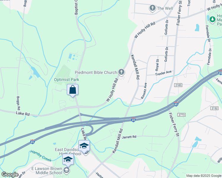 map of restaurants, bars, coffee shops, grocery stores, and more near 138 Fairgrove Church Road in Thomasville