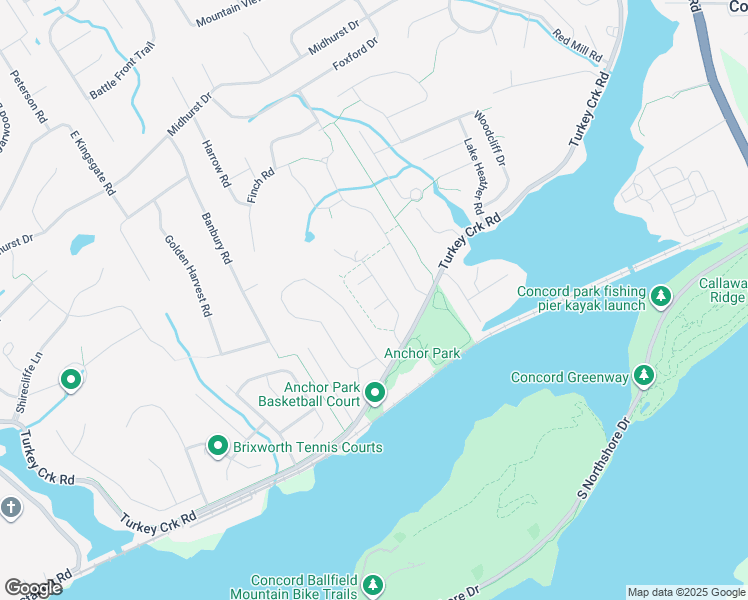 map of restaurants, bars, coffee shops, grocery stores, and more near 11739 Turkey Creek Road in Knoxville