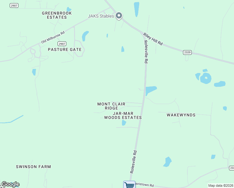 map of restaurants, bars, coffee shops, grocery stores, and more near 2916 Rolesville Road in Wendell