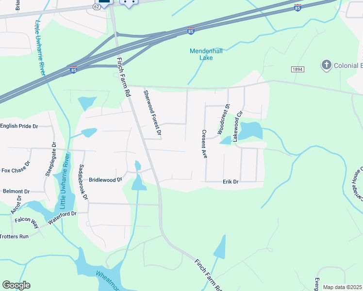 map of restaurants, bars, coffee shops, grocery stores, and more near 6808 Country Meadows Lane in Trinity