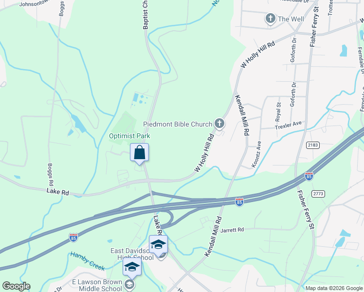 map of restaurants, bars, coffee shops, grocery stores, and more near 1150 West Holly Hill Road in Thomasville