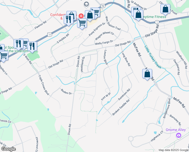 map of restaurants, bars, coffee shops, grocery stores, and more near 415 Rockwell Farm Ln in Farragut