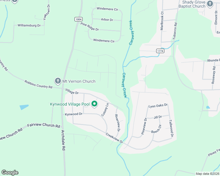 map of restaurants, bars, coffee shops, grocery stores, and more near 111 Emerald Court in Archdale