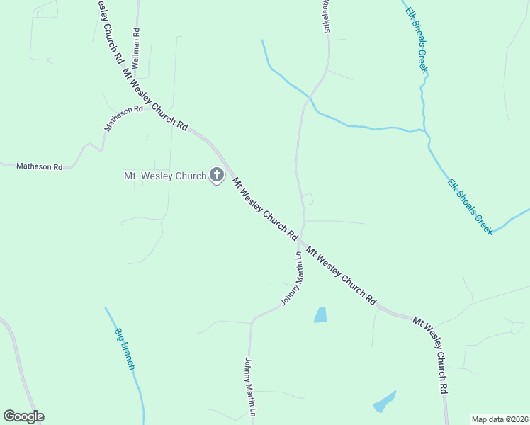 map of restaurants, bars, coffee shops, grocery stores, and more near Mount Wesley Church Road in Hiddenite