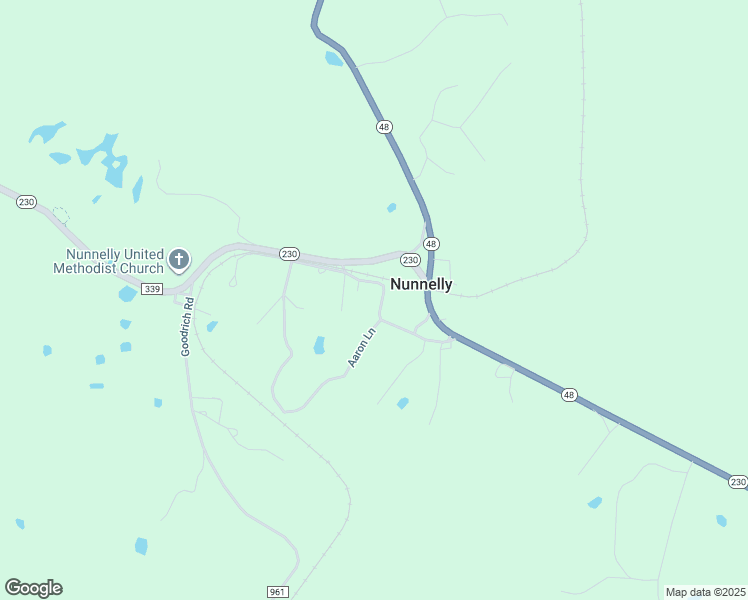 map of restaurants, bars, coffee shops, grocery stores, and more near 987 Community Road in Nunnelly