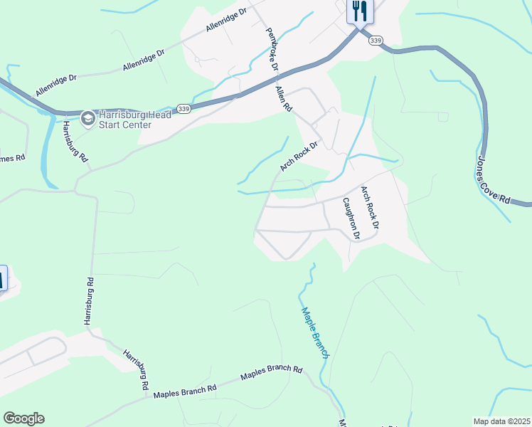 map of restaurants, bars, coffee shops, grocery stores, and more near 1979 Arch Rock Drive in Sevierville