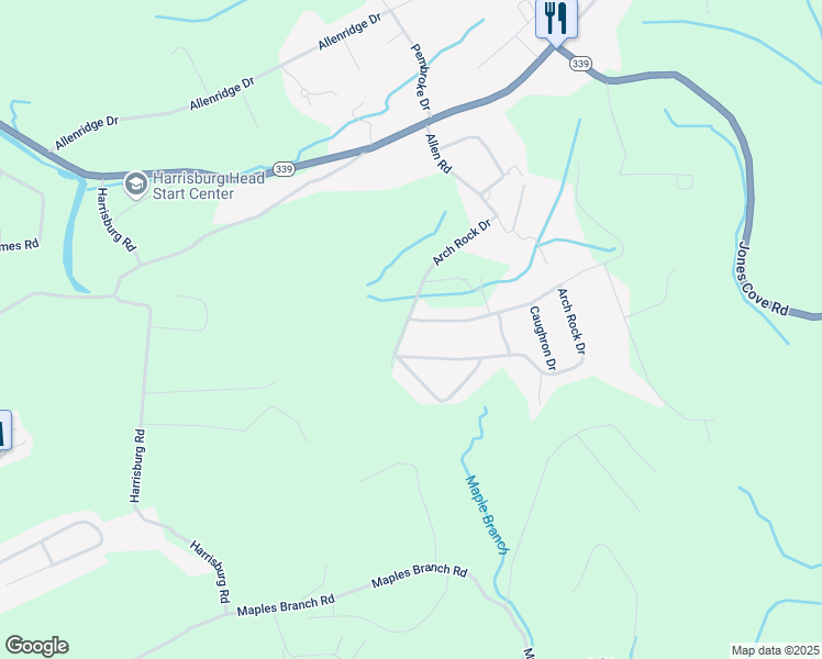 map of restaurants, bars, coffee shops, grocery stores, and more near 1979 Arch Rock Drive in Sevierville