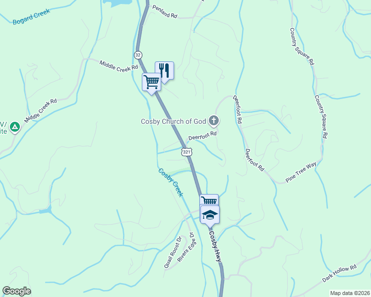 map of restaurants, bars, coffee shops, grocery stores, and more near 101 Deerfoot Road in Newport