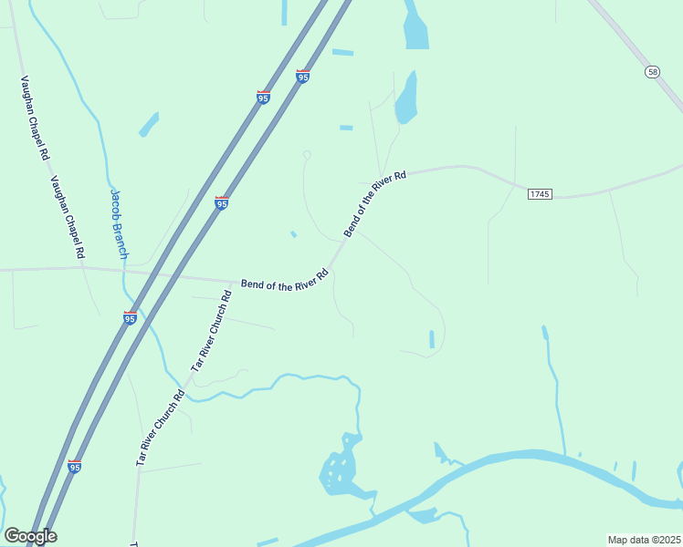 map of restaurants, bars, coffee shops, grocery stores, and more near 3265 Bend of the River Road in Elm City