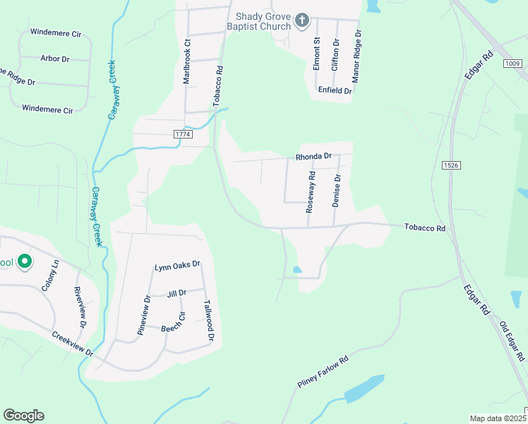 map of restaurants, bars, coffee shops, grocery stores, and more near 5410 Tobacco Road in Trinity