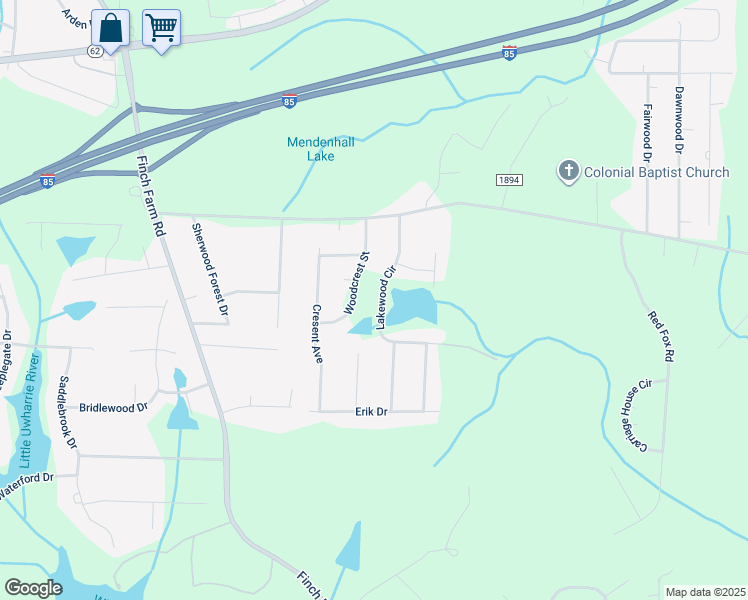 map of restaurants, bars, coffee shops, grocery stores, and more near 4167 Lakewood Circle in Trinity