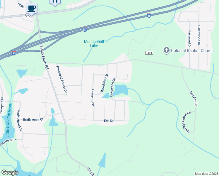 map of restaurants, bars, coffee shops, grocery stores, and more near 4167 Lakewood Circle in Trinity