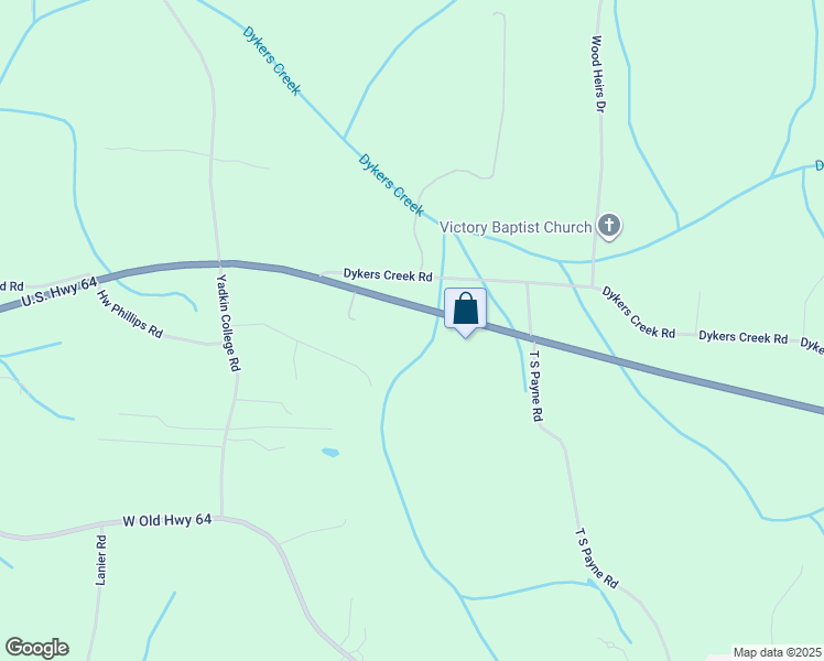 map of restaurants, bars, coffee shops, grocery stores, and more near 5129 West Old US Highway 64 in Lexington