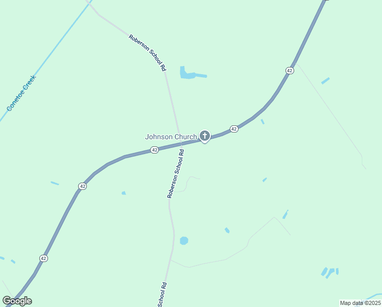 map of restaurants, bars, coffee shops, grocery stores, and more near 4213 Roberson School Road in Bethel