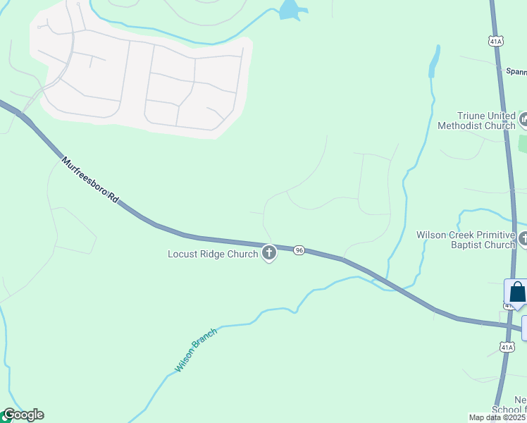 map of restaurants, bars, coffee shops, grocery stores, and more near Hardeman Springs Boulevard in Williamson County
