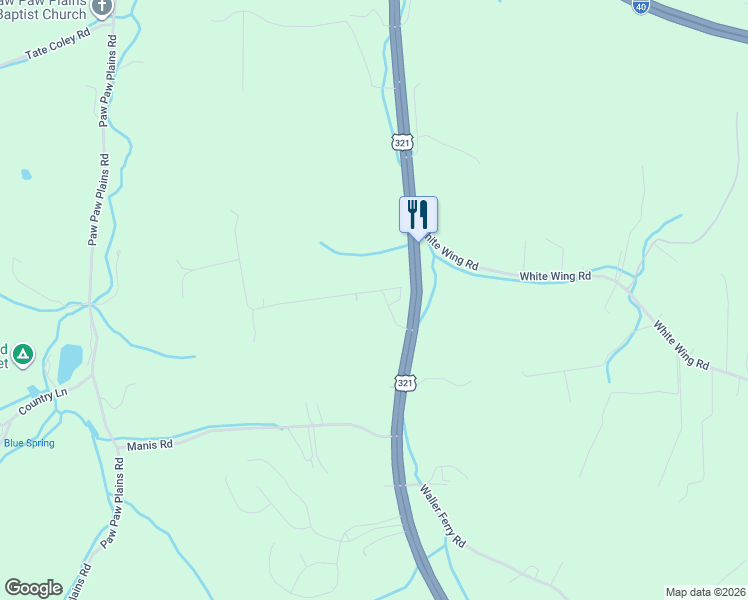 map of restaurants, bars, coffee shops, grocery stores, and more near 444 Montview Drive in Lenoir City