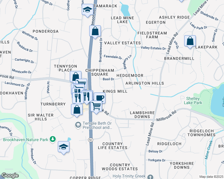 map of restaurants, bars, coffee shops, grocery stores, and more near 2408 Chello Court in Raleigh